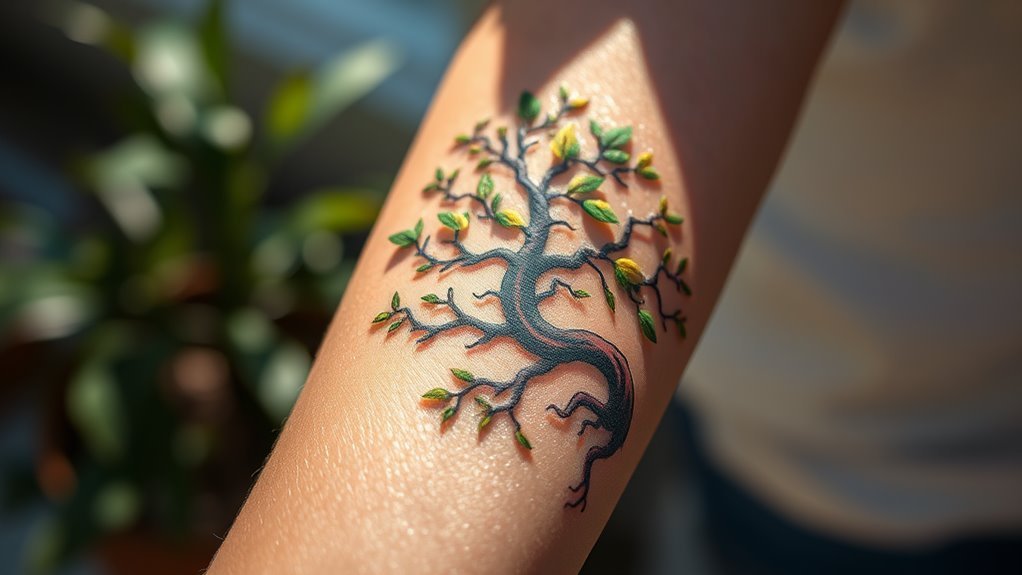 bonsai tattoo symbolizes harmony