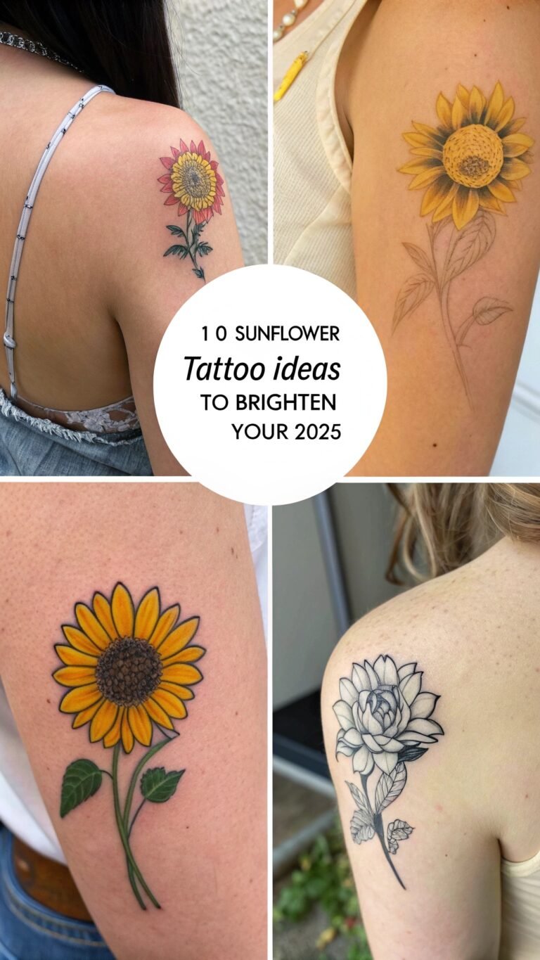 10 Sunflower Tattoo Ideas to Brighten Your 2025